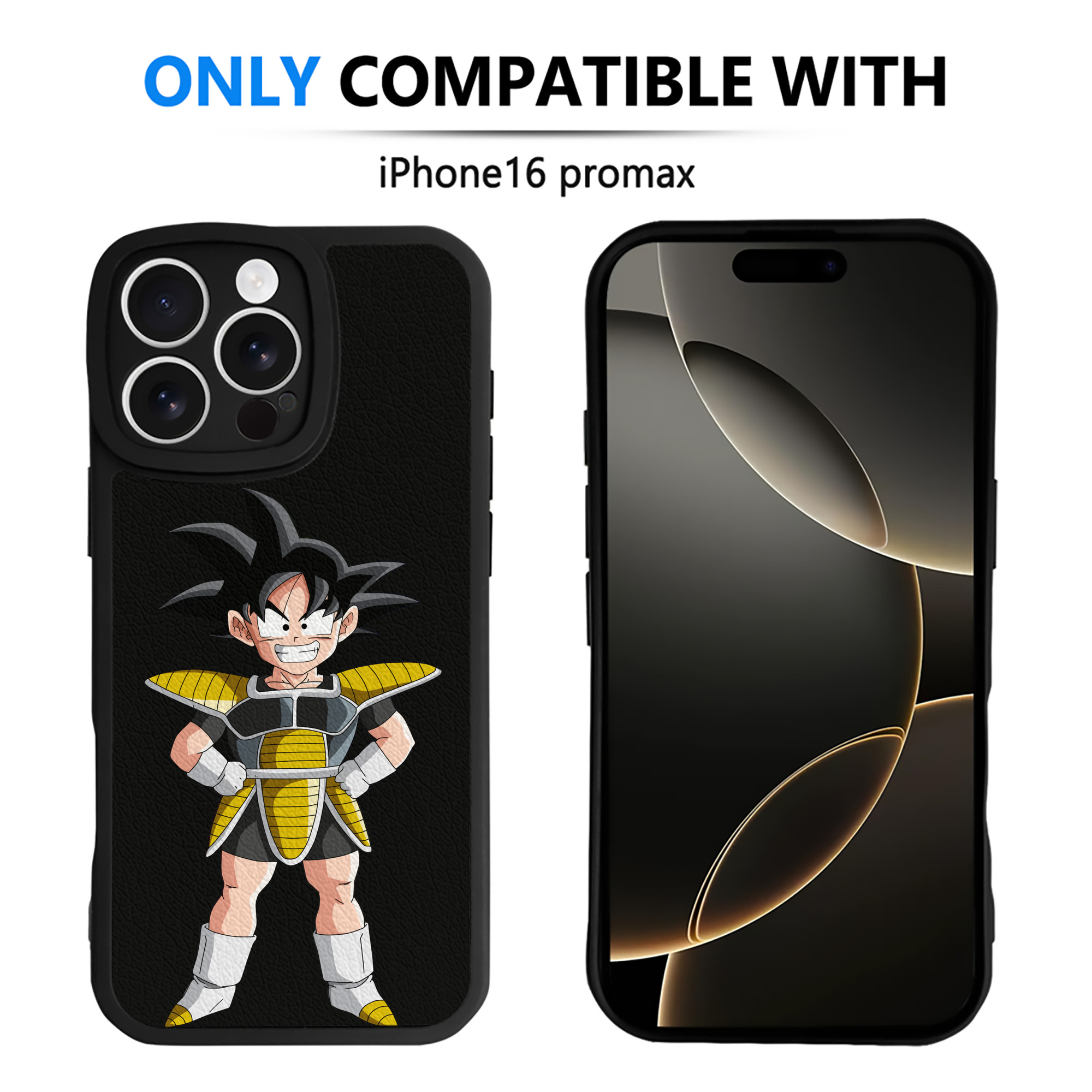 （画像用） ドラゴンボール 孫悟空（そん ごくう）Son Goku カカロット DRAGON BALL Kakarotto 【iPhone 16シリーズ対応】シリコンスマホケース（レザー調） 材質：シリコン